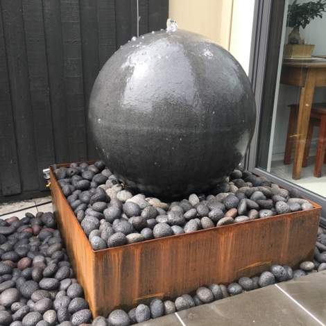 70cm Stone Ball package (corten steel surround additional)