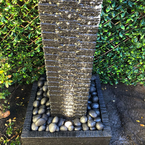 1.2m Stone Grind Column with Light