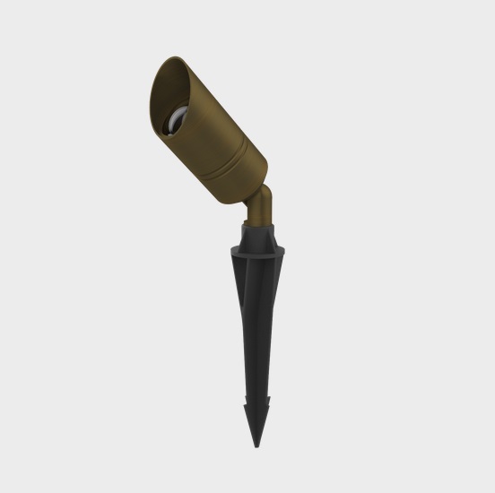 Aqualux Garden Spike Light Aged Brass